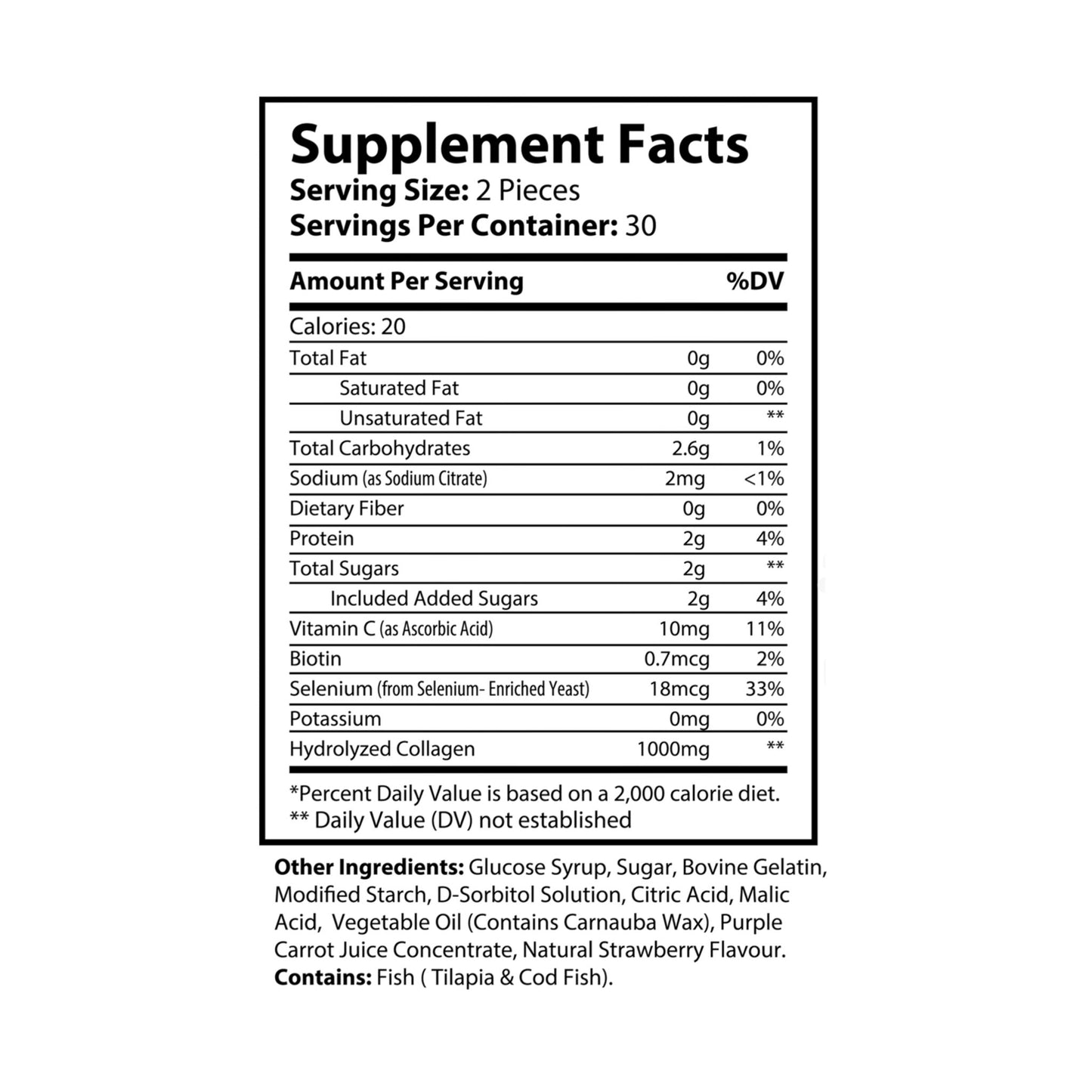 Collagen Peptides Gummies (60 Gummies)