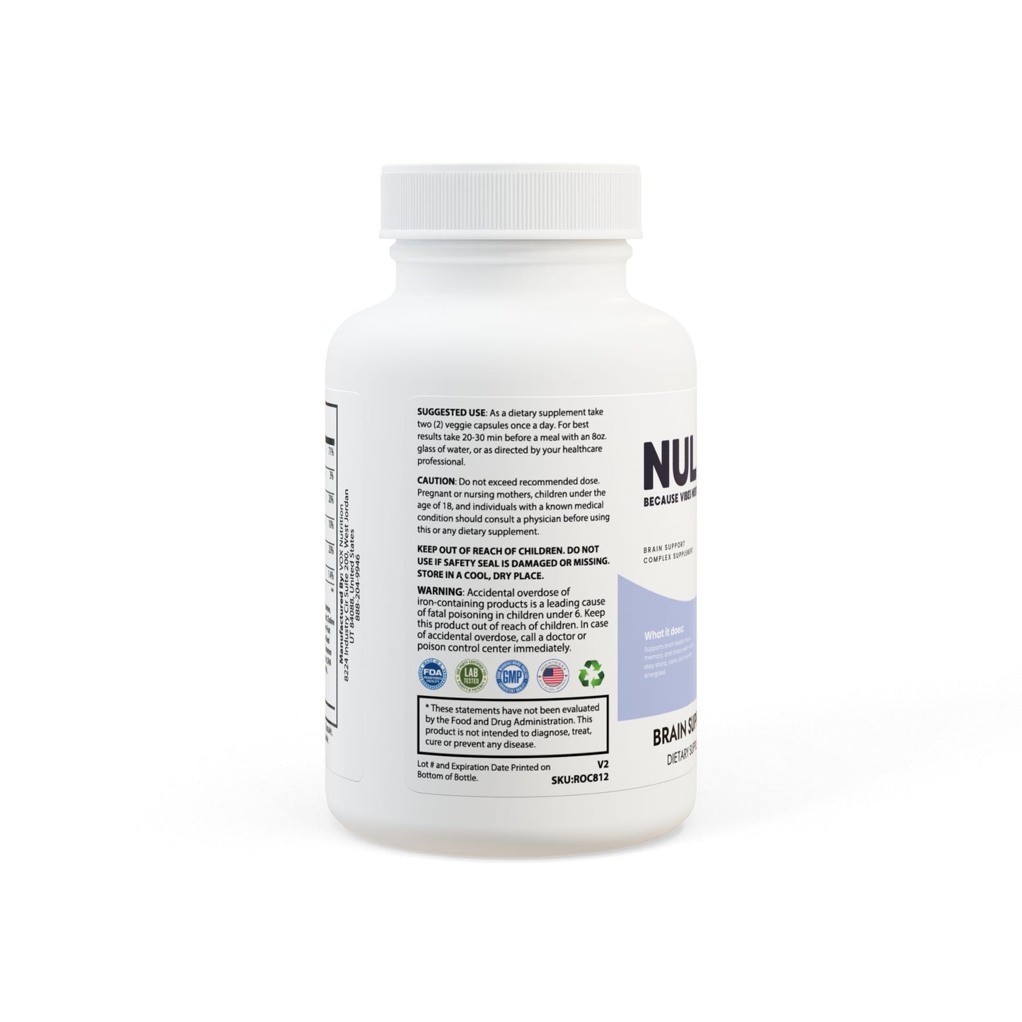 Brain Support Complex Supplement (60 Capsules)
