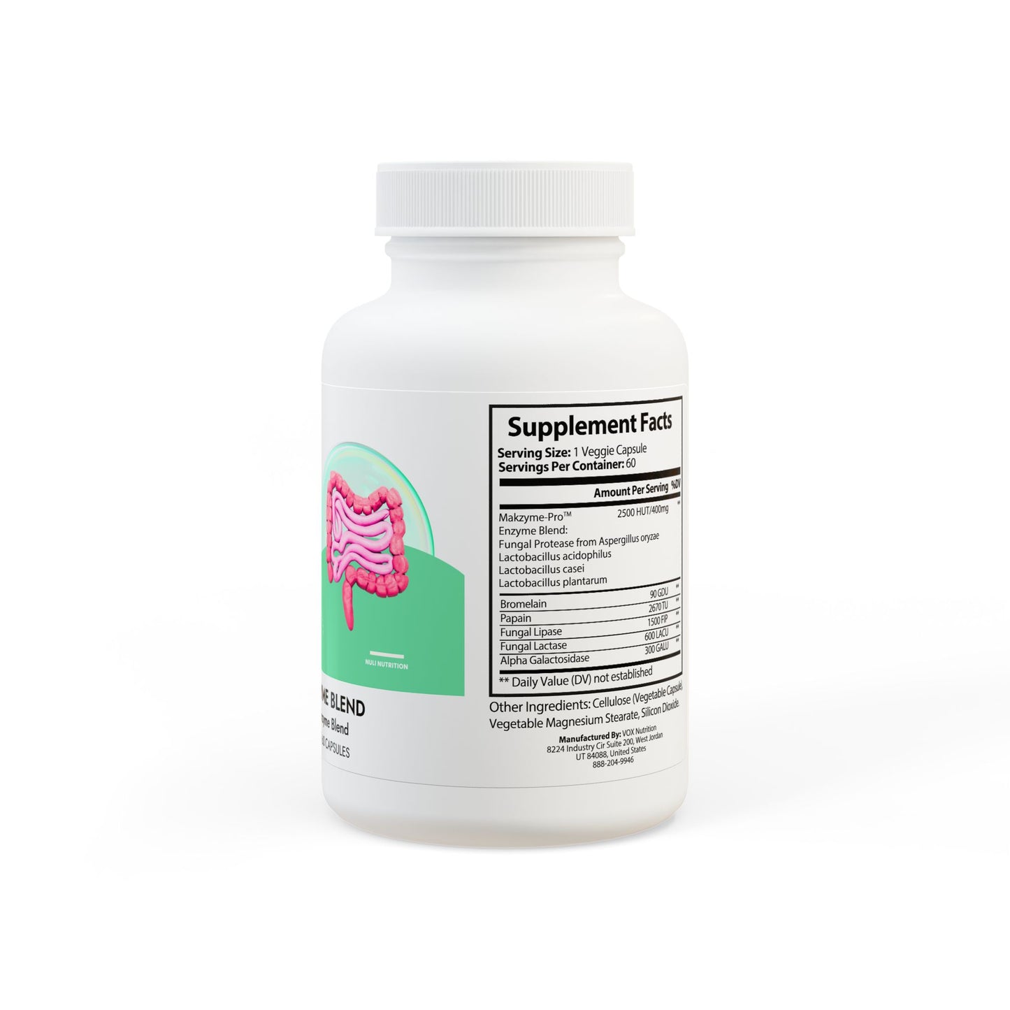 Digestive Enzyme Blend Supplement (60 Capsules)